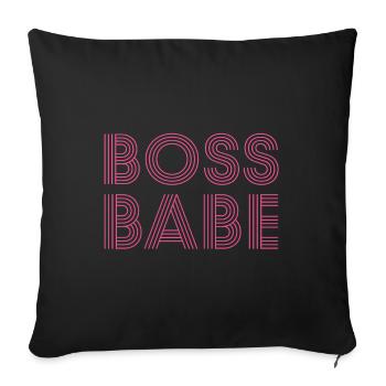 Boss Babe - Sofakissenbezug 45 x 45 cm - Schwarz - Vorne