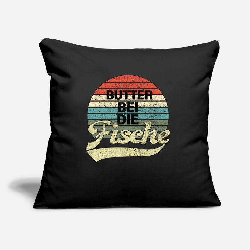Butter with the fish - North German Low German Sofa pillowcase 17,3'' x 17,3'' (45 x 45 cm)