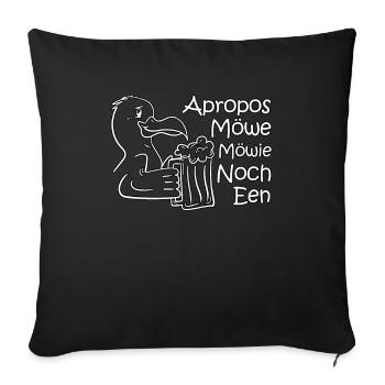 Norddeutscher Humor - Sofakissenbezug 45 x 45 cm - Schwarz - Vorne