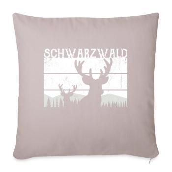 Schwarzwald Natur Hirsch Tanne - Sofakissenbezug 45 x 45 cm - helles Taupe - Vorne