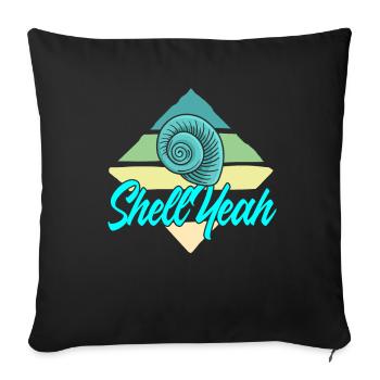 Shell yeah - Sofakissenbezug 45 x 45 cm - Schwarz - Vorne
