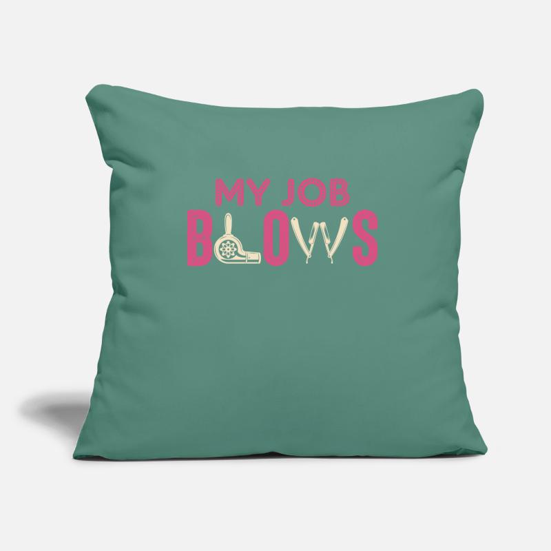 Mon travail souffle - un coiffeur dit design Housse de coussin décorative 45 x 45 cm