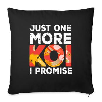 carpes koi de la façon dont je dois aller à mon étang ko - Housse de coussin décorative 45 x 45 cm - noir - Devant