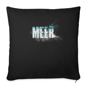 mer - Housse de coussin décorative 45 x 45 cm - noir - Devant