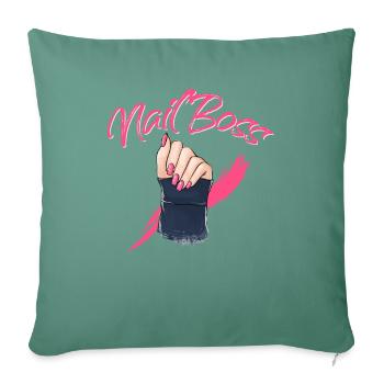 Nail Boss - Nageldesign - Sofakissenbezug 45 x 45 cm - Tanngrün - Vorne