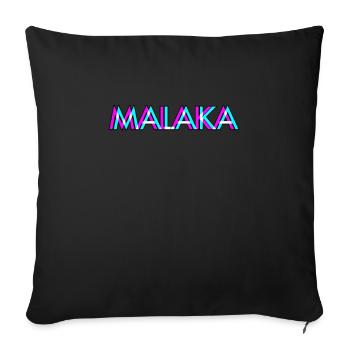 Malaka Geschenk für Griechen Griechischer Spruch - Sofakissenbezug 45 x 45 cm - Schwarz - Vorne