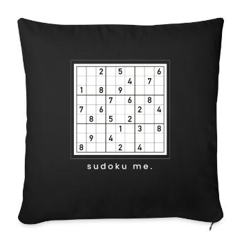Sudoku Me Énigmes Japon Nerd logique mathématique - Housse de coussin décorative 45 x 45 cm - noir - Devant