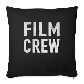 Film crew filmmaker cameraman camerawoman - Sofa pillowcase 17,3'' x 17,3'' (45 x 45 cm) - black - Front