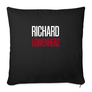 Richard Löwenherz - Sofakissenbezug 45 x 45 cm - Schwarz - Vorne