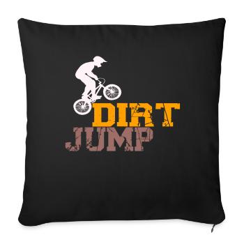 Conception de cadeau de vélo BMX Dirt Jump - Housse de coussin décorative 45 x 45 cm - noir - Devant