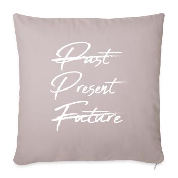 Passé, Présent, Futur, Spirituel, Yoga - Housse de coussin décorative 45 x 45 cm - taupe clair - Devant