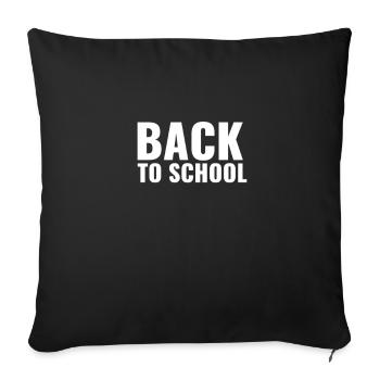 Back to school - Sofa pillowcase 17,3'' x 17,3'' (45 x 45 cm) - black - Front
