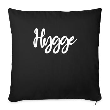Hygge Danemark Scandinavie mode de vie Famille - Housse de coussin décorative 45 x 45 cm - noir - Devant