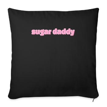 Sugar Daddy présente le rose - Housse de coussin décorative 45 x 45 cm - noir - Devant