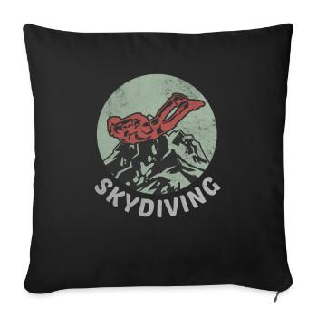 Skydiving Skydiver parachutiste Sports aériens - Housse de coussin décorative 45 x 45 cm - noir - Devant