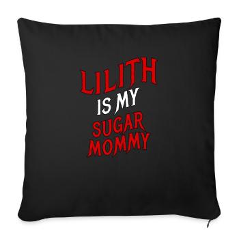 Toyboy Gift Lilith est ma maman de sucre Oui papa - Housse de coussin décorative 45 x 45 cm - noir - Devant