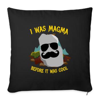 I Ce que les pierres de géologie magma collectent - Housse de coussin décorative 45 x 45 cm - noir - Devant