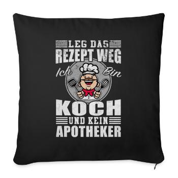 Chef Chef Prescription Away No Pharmacist Gift - Sofa pillowcase 17,3'' x 17,3'' (45 x 45 cm) - black - Front