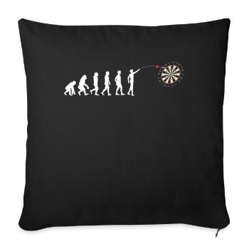 Conception de fléchettes Evolution pour un joueur de fléchettes - Housse de coussin décorative 45 x 45 cm - noir - Devant