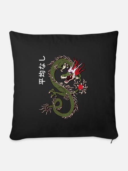 Drache Streetwear Dragon Japanisch Manga Asien - Sofakissenbezug 45 x 45 cm - Schwarz