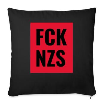 T-shirt FCK NZS - Housse de coussin décorative 45 x 45 cm - noir - Devant