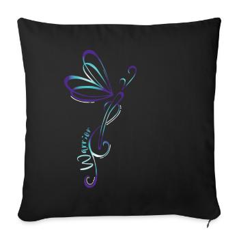 Suicide Depression Schmetterling Bewusstsein - Sofakissenbezug 45 x 45 cm - Schwarz - Vorne