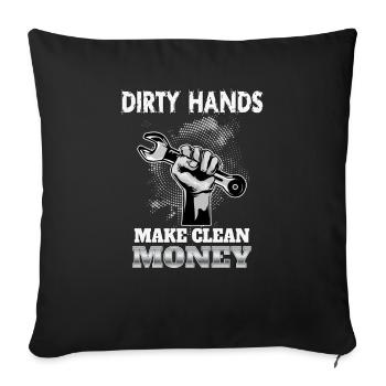 Idée cadeau mécanicien automobile et mécanicien automobile - Housse de coussin décorative 45 x 45 cm - noir - Devant