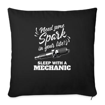Mécanicien automobile et mécanicien de voiture Idée cadeau - Housse de coussin décorative 45 x 45 cm - noir - Devant
