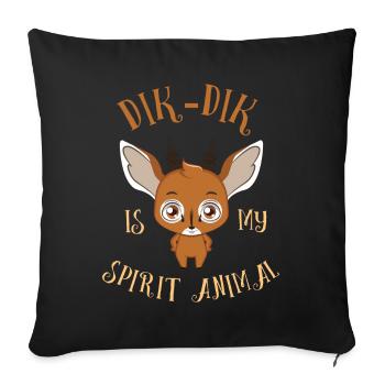 Dik-Dik Is My Spirit Animal Afrika Baby Antelope - Sofa pillowcase 17,3'' x 17,3'' (45 x 45 cm) - black - Front