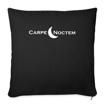 Carpe Noctem - Dicton latin - Latin - Housse de coussin décorative 45 x 45 cm - noir - Devant