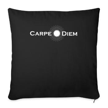 Carpe Diem - Latin - Housse de coussin décorative 45 x 45 cm - noir - Devant