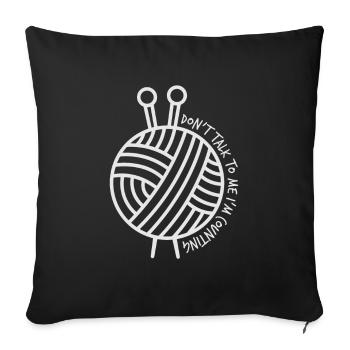 Knitting crocheting and creative needlework - Sofa pillowcase 17,3'' x 17,3'' (45 x 45 cm) - black - Front