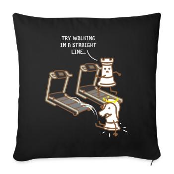 Chess Fitness - Sofa pillowcase 17,3'' x 17,3'' (45 x 45 cm) - black - Front