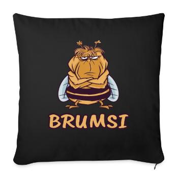 Brumsi Kinder Bienen Biene Imker Honig - Sofakissenbezug 45 x 45 cm - Schwarz - Vorne