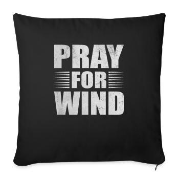 Priez pour Wind Kitesurf Kitesurfer Kiteboarder - Housse de coussin décorative 45 x 45 cm - noir - Devant