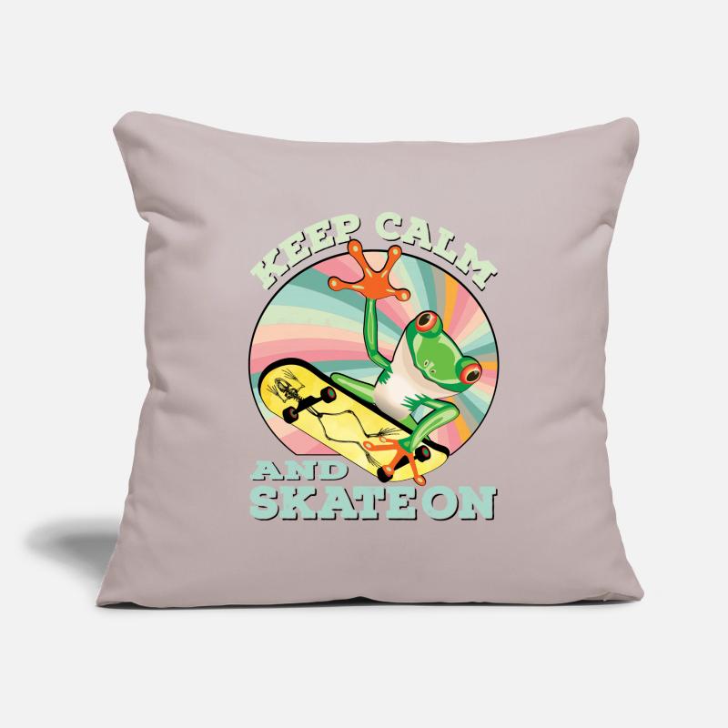 Keep calm and skate grenuill gift idea Sofa pillowcase 17,3'' x 17,3'' (45 x 45 cm)