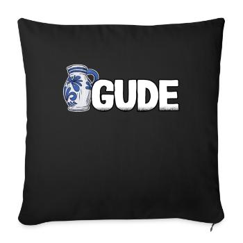 Apfelwein Gude Bembel Äppler Ebbelwoi Geschenk - Sofakissenbezug 45 x 45 cm - Schwarz - Vorne