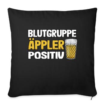 Apfelwein Hessen Bembel Äppler Ebbelwoi Geschenk - Sofakissenbezug 45 x 45 cm - Schwarz - Vorne
