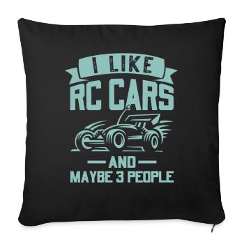 I like model cars, rc buggies and maybe 3 - Sofa pillowcase 17,3'' x 17,3'' (45 x 45 cm) - black - Front