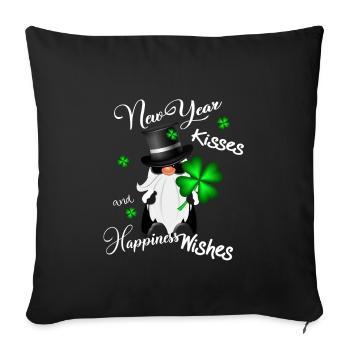Bonne année, bonne chance dans la nouvelle année 2023 - Housse de coussin décorative 45 x 45 cm - noir - Devant