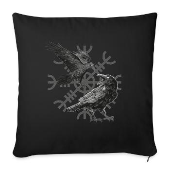 Design für Wikinger Kelten und Germanen Fans - Sofakissenbezug 45 x 45 cm - Schwarz - Vorne