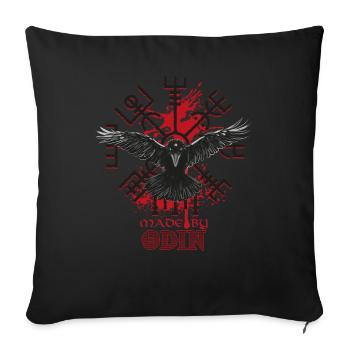 Design für Wikinger Kelten und Germanen Fans - Sofakissenbezug 45 x 45 cm - Schwarz - Vorne