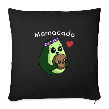 Conception Mamacado pour les futurs parents et les mères avec - Housse de coussin décorative 45 x 45 cm - noir - Devant