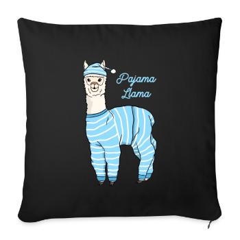 Pajama Lama Design Official sleep shirt for - Sofa pillowcase 17,3'' x 17,3'' (45 x 45 cm) - black - Front