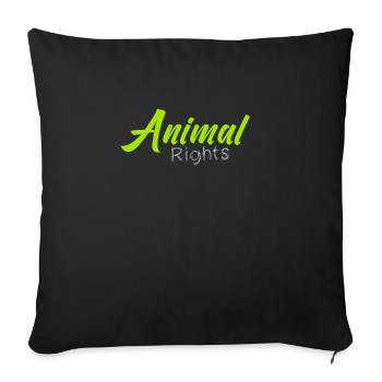 Animal Right Tierrechte - Sofakissenbezug 45 x 45 cm - Schwarz - Vorne