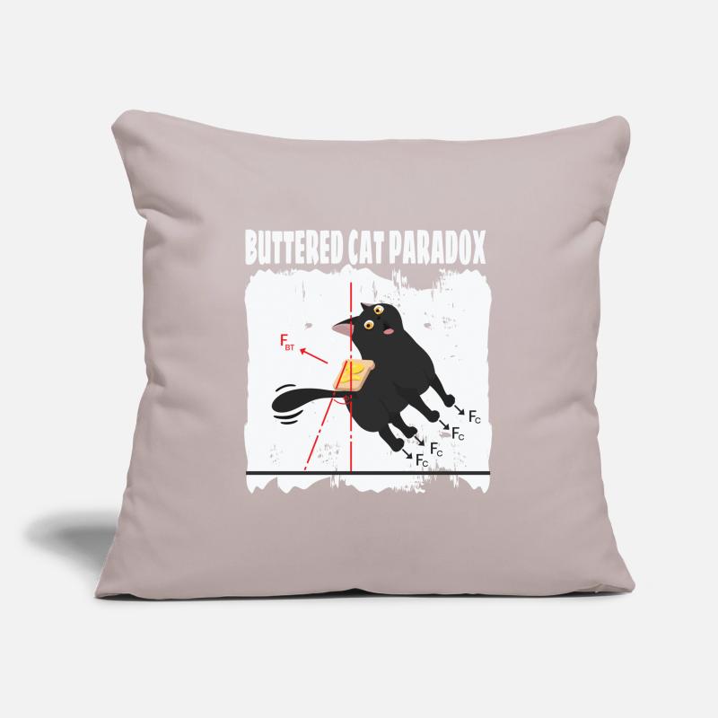 Chat beurré Paradox Math Physics Cat Housse de coussin décorative 45 x 45 cm