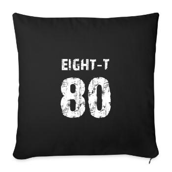 80 sports fan or 80th birthday jersey 1980 - Sofa pillowcase 17,3'' x 17,3'' (45 x 45 cm) - black - Front