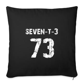 73 sports fan or 73rd birthday jersey 1973 - Sofa pillowcase 17,3'' x 17,3'' (45 x 45 cm) - black - Front