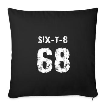 68 Sport Fan oder 68. Geburtstag Trikot 1968 - Sofakissenbezug 45 x 45 cm - Schwarz - Vorne
