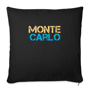 Monte Carlo - Sofa pillowcase 17,3'' x 17,3'' (45 x 45 cm) - black - Front